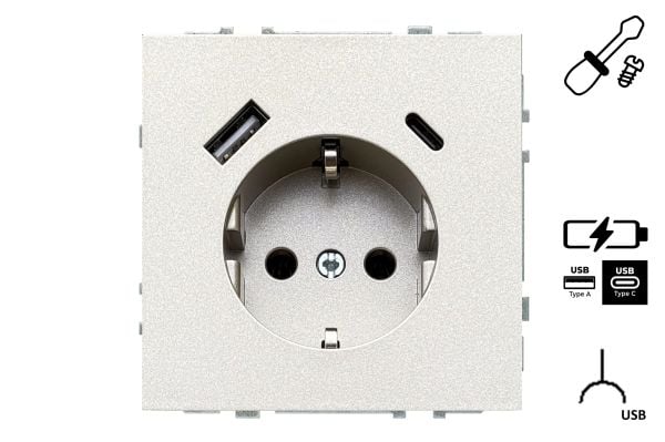 Liregus Pistorasia+Usb A+C Iuk-3-01.M/Ch Moderni Ch