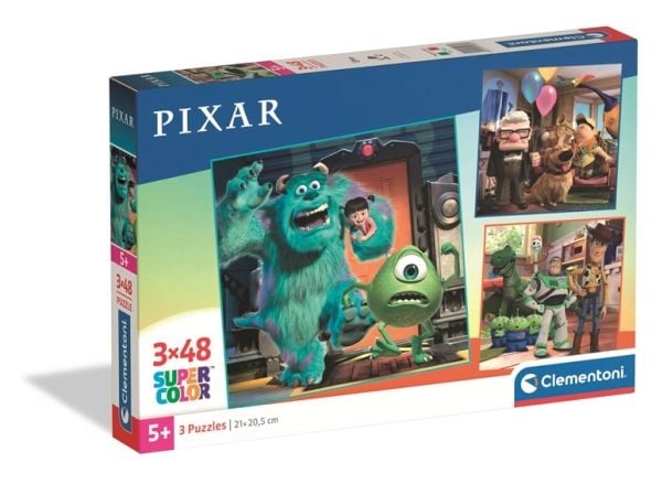 Clementoni puslespill SuperColor Disney Pixar 3x48 brikker (25065)