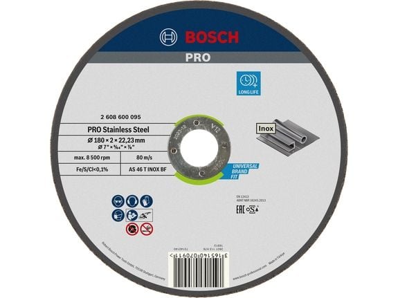 Bosch Expert for INOX AS 46 T INOX BF - Skjæreplate - for rustfritt stål - 180 mm