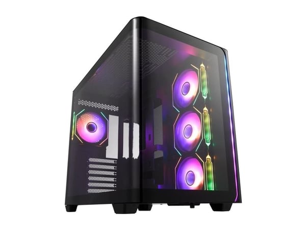 FSP M580-BA, Midi Tower, PC, Svart, ATX, micro ATX, Mini-ITX, Glas, SPCC, Spela