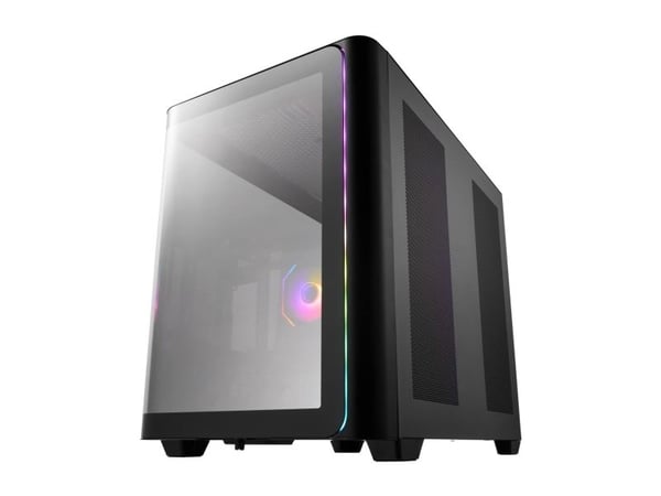 FSP M580-BA, Midi Tower, PC, Svart, ATX, Micro ATX, Mini-ITX, Glass, SPCC, Spilling