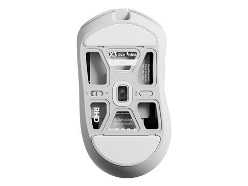 PULSAR X3 Mini, Høyre hendt, Optisk, RF Wireless + USB Type-C, 32000 DPI, 1 ms, Hvit
