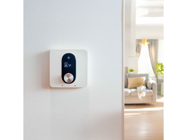 Shelly LinkedGo Smart floor heating thermostat, Digital termostat, 802.11b, 802.11g, Wi-Fi 4 (802.11n), Hvit, 30 m, 50 m, 5 - 35 °C