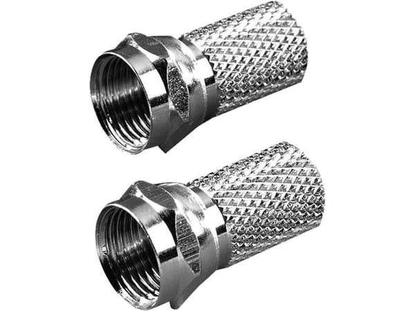 Vivanco VVSAT2ADA7TFF, F-type, F-type, Sølv, Metall, 7 mm, Hengende boks
