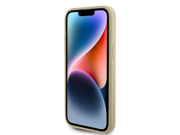 Originalt frontpaneldeksel GUESS GUHCP15XHG4SGD for iPhone 15 PRO MAX (fast glitter Big 4G / Gull)