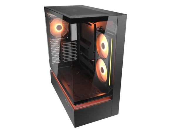 COUGAR CGR-2DA4B, Midi Tower, PC, musta, ATX, CEB, mikro ATX, Mini-ITX, Lasi, Terästä, Pelaaminen