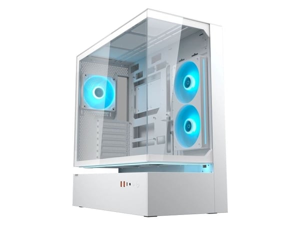COUGAR CGR-2DA4W, Midi Tower, PC, Vit, ATX, CEB, micro ATX, Mini-ITX, Glas, Stål, Spela