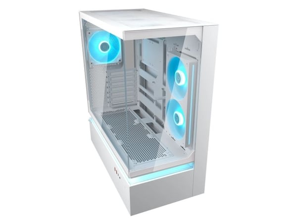 COUGAR CGR-2DA4W, Midi Tower, PC, Vit, ATX, CEB, micro ATX, Mini-ITX, Glas, Stål, Spela