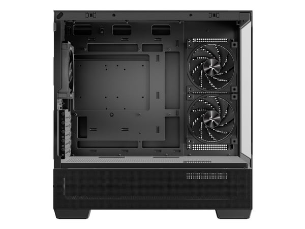 DeepCool CG380 3F - Micro-ATX - micro ATX - sidepanel med vindu (herdet glass) - ingen strømforsyning (ATX) - svart - USB/lyd