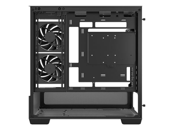 DeepCool CG380 3F - Micro-ATX - micro ATX - sidepanel med vindu (herdet glass) - ingen strømforsyning (ATX) - svart - USB/lyd