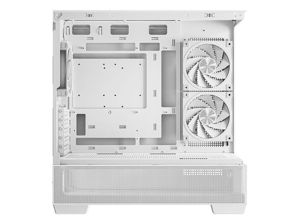 DeepCool CG380 3F WH - Micro-ATX - micro ATX - sidepanel med vindu (herdet glass) - ingen strømforsyning (ATX) - hvit - USB/lyd