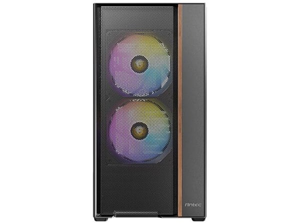 Antec Flux Rear - Mid tower - ATX - sidepanel med vindu (herdet glass) - ingen strømforsyning - USB/lyd