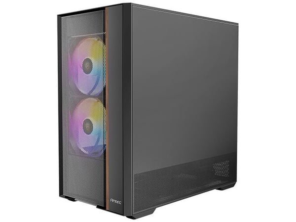 Antec Flux Rear - Mid tower - ATX - sidepanel med vindu (herdet glass) - ingen strømforsyning - USB/lyd