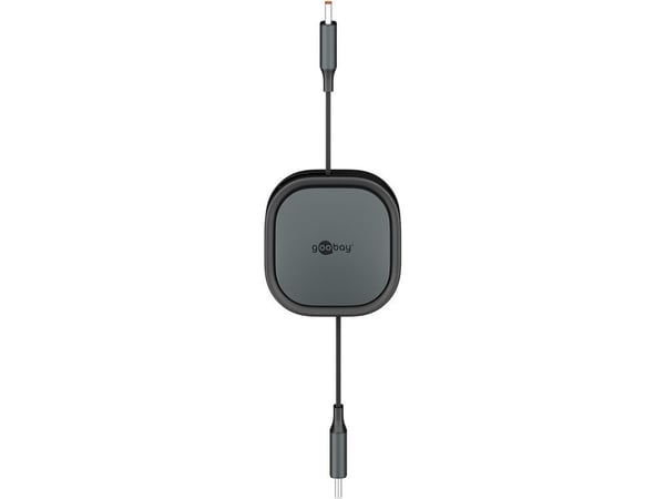 Goobay 77424, 1 m, USB C, USB C, USB 2.0, 0,48 Gbit/s, Svart, Sølv