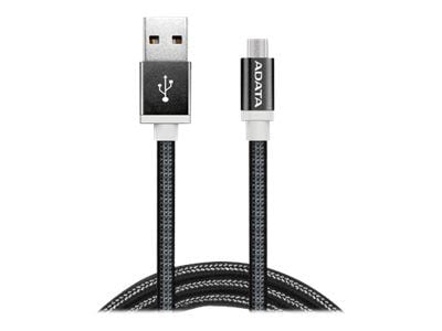 ADATA - USB-kabel - Micro-USB type B (hann) til USB (hann) - 1 m - svart