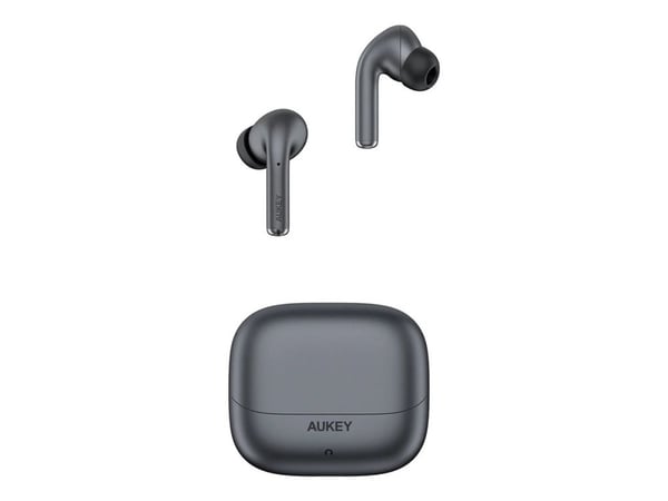 Aukey EP-B1 - True wireless-hodetelefoner med mikrofon - i øret - Bluetooth - aktiv støydemping - grå