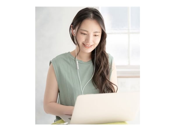 JVC HA-FR9UC - Gumy Connect - ørepropper med mikrofon - i øret - kablet - USB-C - hvit