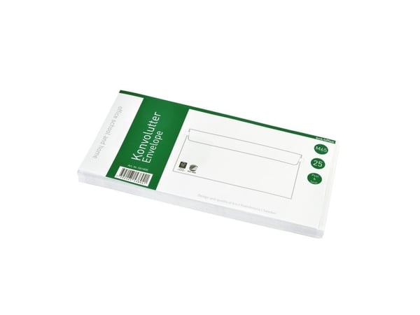 Kuverter M65 70g Peel & Seal 110x220mm 25stk/pak