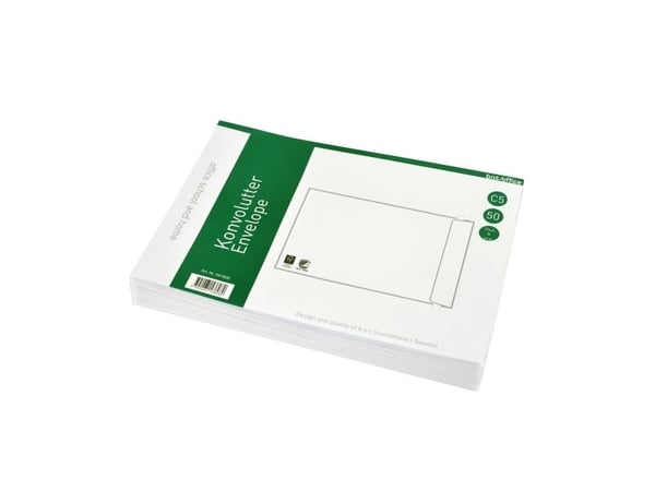Kuverter C5P 80g Peel & Seal 162x229mm 50stk/pak