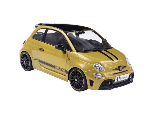 Modellbil Fiat F595 APARTH SOLIDO WORKS Gul ferdig modell