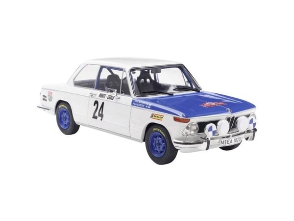 Solido modellbil BMW 2002 TII #24 hvit, ferdig modell