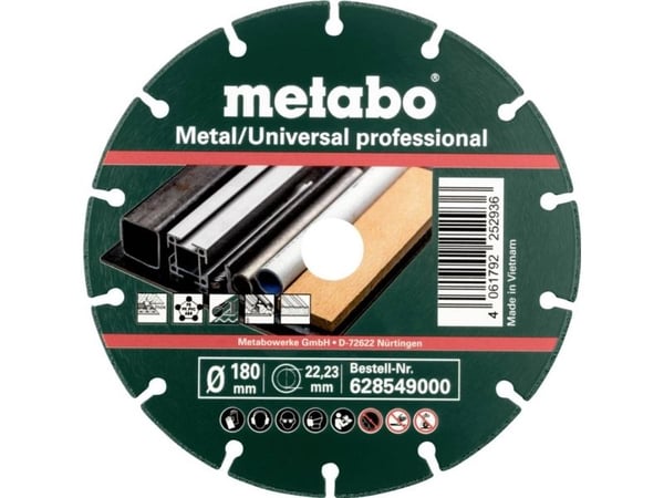 Metabo 628549000 diamant kappeskive 180 mm 22,23 mm 10 stk
