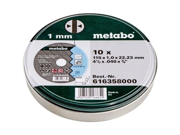 Metabo 616398000 Leikkuukiekko 115 mm 22,23 mm 1 kpl 1 kpl