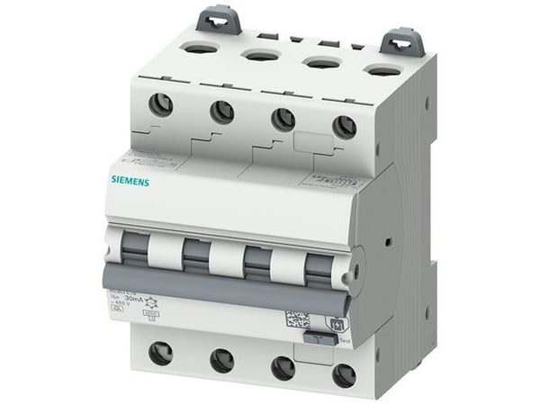 Siemens 5SU13467FP06 FI-turvakytkin/automaattisulake Sulakekoko = 3 4-napainen 6 A 0,03 A 0,03 A