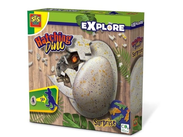 SES Creative Hatching dino, egg, biologi, 4 år, flerfarget