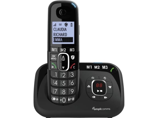 Amplicomms BigTel 1582 Duo - Trådlös telefon - DECT + 1 extra handuppsättning