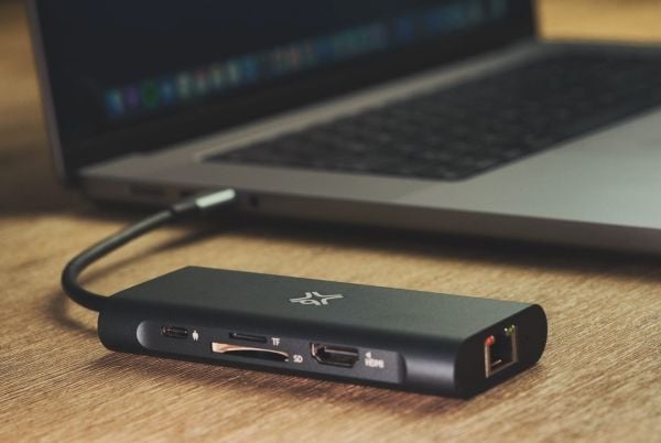 XtremeMac XWH-HUB8-13, USB Type-C, HDMI, RJ-45, USB Type-C, MiniSD, SDHC, SDXC, 40000 Mbit/s, Grå, 1 stykker