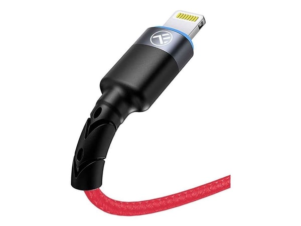 Tellur USB til Lightning-kabel med LED 3A 1,2 m rød