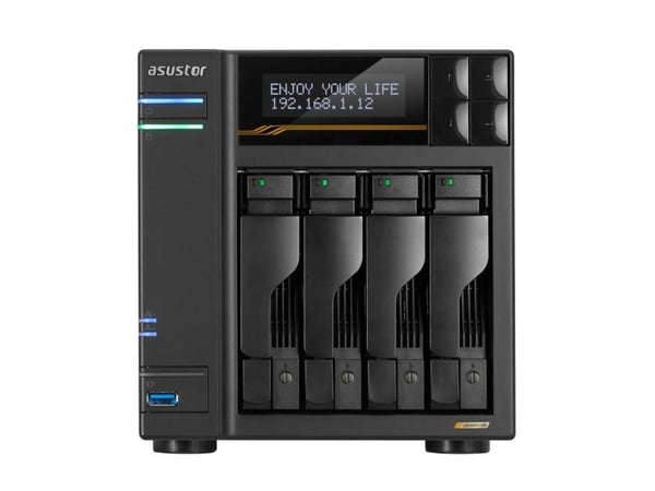 ASUSTOR Lockerstor 4 Gen3 - NAS-server - 4 brønner - SATA 6Gb/s / PCIe 4.0 x4 (NVMe) - RAID JBOD, 0, 1, 5, 6, 10 - RAM 16 GB - Gigabit Ethernet / 2...