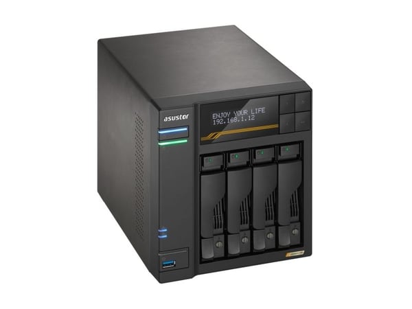 ASUSTOR Lockerstor 4 Gen3 - NAS-server - 4 brønner - SATA 6Gb/s / PCIe 4.0 x4 (NVMe) - RAID JBOD, 0, 1, 5, 6, 10 - RAM 16 GB - Gigabit Ethernet / 2...
