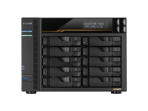 ASUSTOR Lockerstor 10 Gen3 AS6810T - NAS-server - 10 brønner - SATA 6Gb/s / PCIe 4.0 (NVMe) - RAID 0, 1, 5, 6, 10, JBOD - RAM 16 GB - Gigabit Ether...