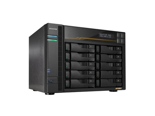 ASUSTOR Lockerstor 10 Gen3 AS6810T - NAS-server - 10 brønner - SATA 6Gb/s / PCIe 4.0 (NVMe) - RAID 0, 1, 5, 6, 10, JBOD - RAM 16 GB - Gigabit Ether...