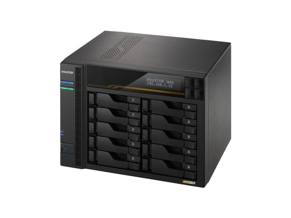 ASUSTOR Lockerstor 10 Gen3 AS6810T - NAS-server - 10 brønner - SATA 6Gb/s / PCIe 4.0 (NVMe) - RAID 0, 1, 5, 6, 10, JBOD - RAM 16 GB - Gigabit Ether...