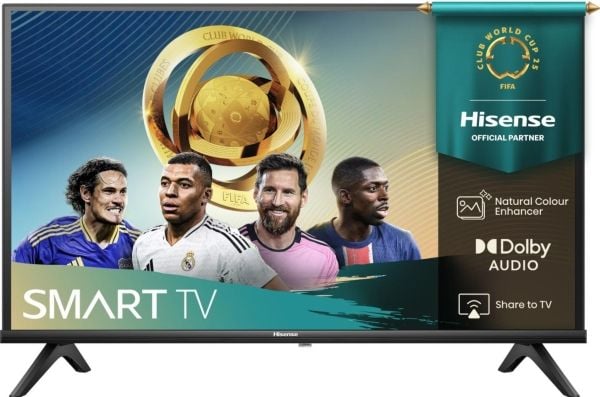 Hisense 32E4QT, 81,3 cm (32"), 1366 x 768 pikseliä, LED, Älytelevisio, Wi-Fi, musta