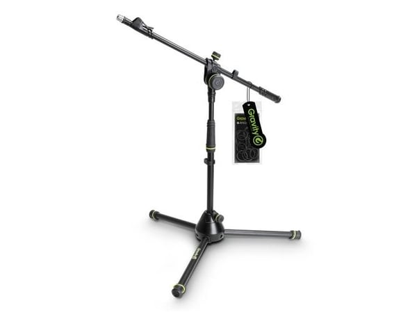 Gravity GMS4222B, Varsimikrofonin teline, Kolmijalkateline, musta, Terästä, Sinkki, 51 cm