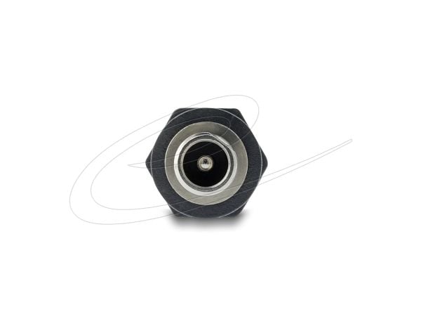 Delock hulpluggadapter DC 5,5 x 2,1 mm stikkontakt til stikkontakt med 90° vinklet gjenge