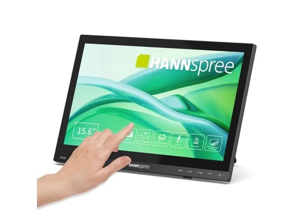 Hannspree HT165HPB - LED-skjerm - 15.6" - berøringsskjerm - 1920 x 1080 Full HD (1080p) @ 60 Hz - IPS - 250 cd/m² - 800:1 - 15 ms - HDMI, VGA - høy...