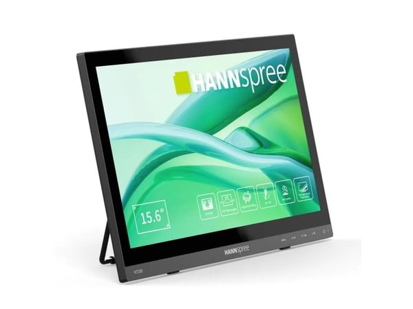 Hannspree HT165HPB - LED-skjerm - 15.6" - berøringsskjerm - 1920 x 1080 Full HD (1080p) @ 60 Hz - IPS - 250 cd/m² - 800:1 - 15 ms - HDMI, VGA - høy...