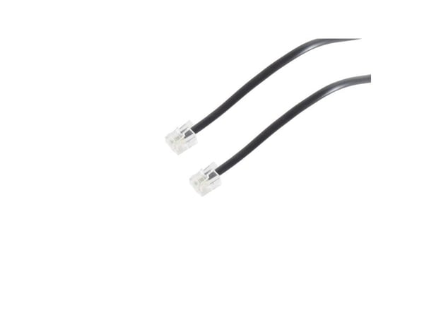 S/CONN maximum connectivity 70083-6/6, 3 m, RJ-12, RJ-12, Svart, Hankoppling, Hankoppling
