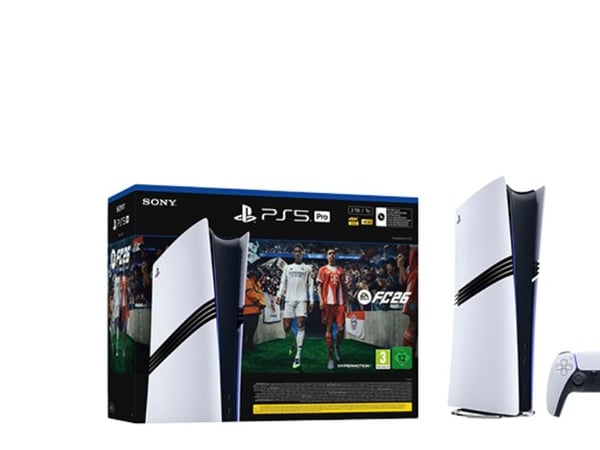Sony PlayStation 5 Pro + EA Sports FC 26 Bundle, PlayStation 5 Pro, Svart, Vit, GDDR6, AMD, AMD Radeon, 120 hz