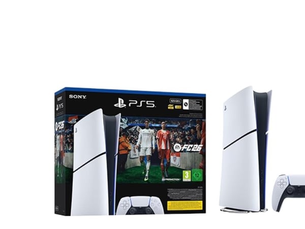 Sony PlayStation 5 Digital + EA Sports FC 26 Bundle, PlayStation 5, Svart, Hvit, 16000 MB, GDDR6, AMD, AMD Ryzen Zen 2