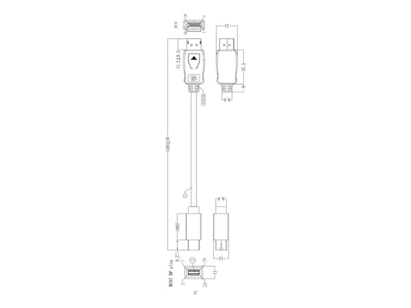 Bachmann 918.205, Mini DisplayPort, HDMI Typ A (standard)