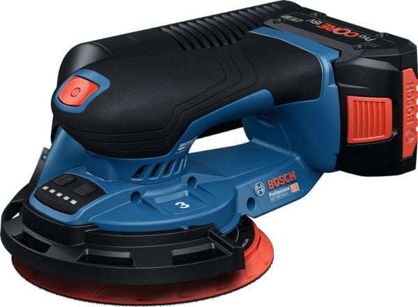 Bosch GEX 18V-150-3, Eksentersliper, Orbital, Velcro mappe, Blå, Børsteløs, 5000 RPM - SOLO