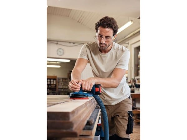 Bosch GEX 18V-150-3, Eksentersliper, Orbital, Velcro mappe, Blå, Børsteløs, 5000 RPM - SOLO
