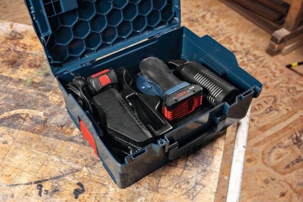 Bosch GEX 18V-150-3, Eksentersliper, Orbital, Velcro mappe, Blå, Børsteløs, 5000 RPM - SOLO