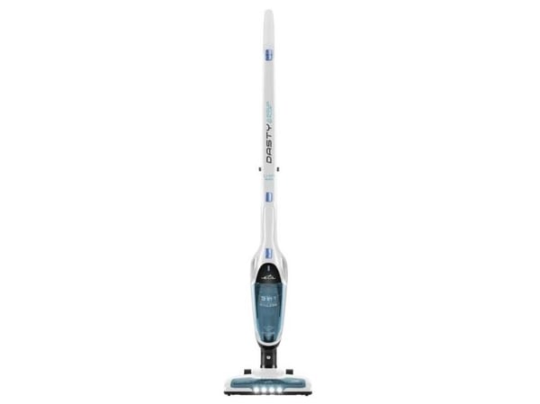 ETA Dasty AquaPlus 3447 90010 - Støvsuger - pinne/håndholdt (2-i-1) - uten pose - uten kabel - hvit/blå inkludert lader
